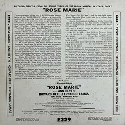 Rose Marie Soundtrack (Herbert Stothart) - CD Back cover