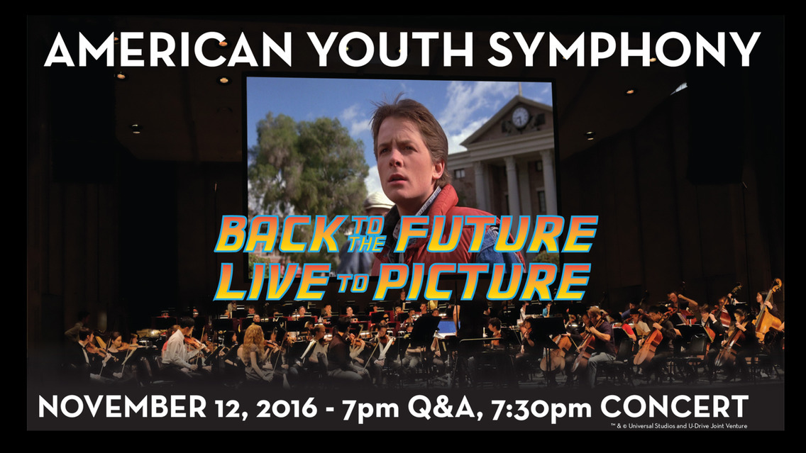 Back to the Future Film Score to be Performed Live-to-Picture by the American Youth Symphony