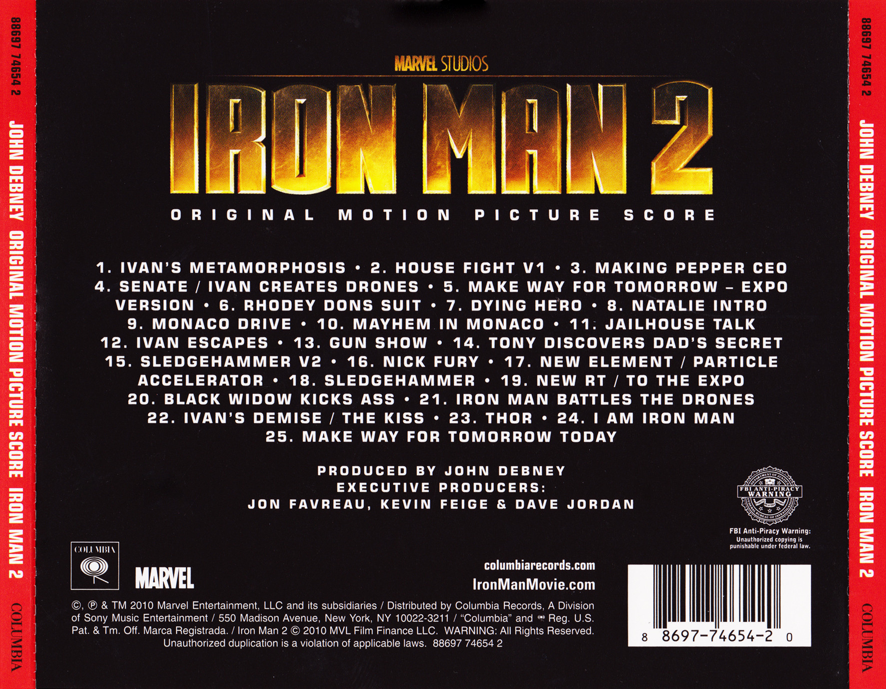 Film Music Site   Iron Man 20 Soundtrack John Debney   Sony ...