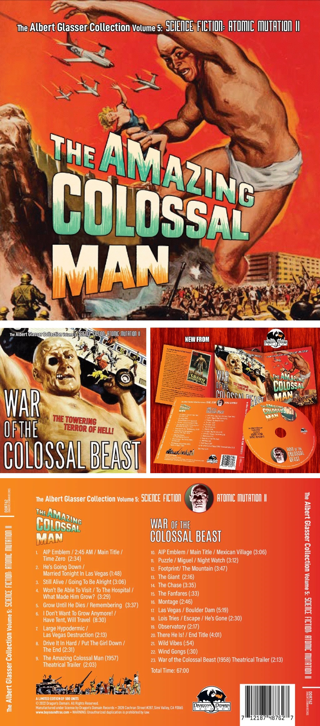 The Albert Glasser Collection Vol. 5 - The Amazing Colossal Man / War Of The Colossal Beast