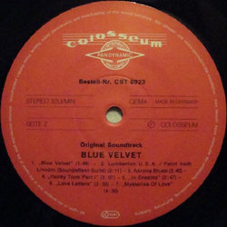 Blue Velvet サウンドトラック (Angelo Badalamenti) - CDインレイ