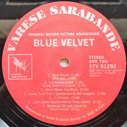 Blue Velvet サウンドトラック (Angelo Badalamenti) - CDインレイ