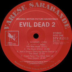 Evil Dead II サウンドトラック (Joseph LoDuca) - CDインレイ