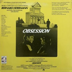 Obsession Soundtrack (Bernard Herrmann) - CD Back cover