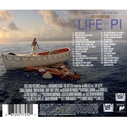 Life of Pi Soundtrack (Mychael Danna) - CD Back cover