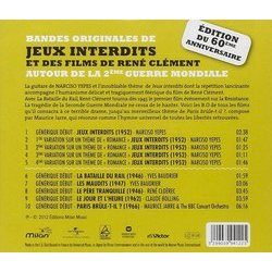 Jeux Interdits Soundtrack (Narciso Yepes) - CD Trasero