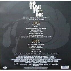 No Time to Die Ścieżka dźwiękowa (Hans Zimmer) - Tylna strona okladki plyty CD