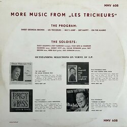 Les tricheurs Soundtrack (Roy Eldridge, Stan Getz, Dizzy Gillespie, Norman Granz, Oscar Peterson) - CD Back cover