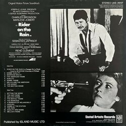 Rider On The Rain Ścieżka dźwiękowa (Francis Lai) - Tylna strona okladki plyty CD