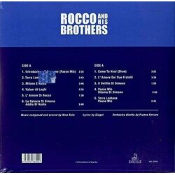Rocco And His Brothers Ścieżka dźwiękowa (Nino Rota) - Tylna strona okladki plyty CD