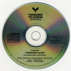 Yorkshire Glory: A Symphonic Portrait Ścieżka dźwiękowa (Christopher Gunning) - wkład CD
