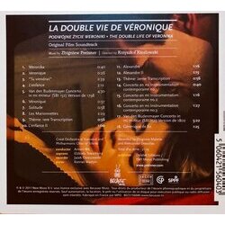 La Double vie de Vronique サウンドトラック (Zbigniew Preisner) - CD裏表紙