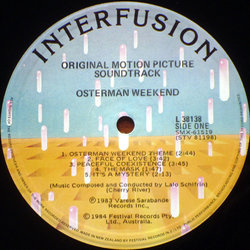 The Osterman Weekend サウンドトラック (Lalo Schifrin) - CDインレイ