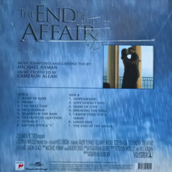 The End of the Affair Soundtrack (Michael Nyman) - CD Back cover