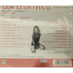 Resultado Final サウンドトラック (Juan Bardem) - CD裏表紙
