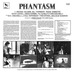 Phantasm Ścieżka dźwiękowa (Fred Myrow, Malcolm Seagrave) - Tylna strona okladki plyty CD