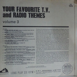 Your Favourite TV And Radio Themes Vol. 3 Soundtrack (Various Artists) - CD Back cover