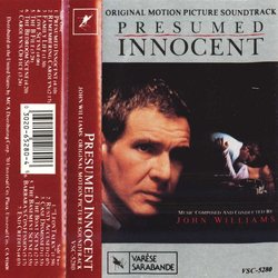 Presumed Innocent Ścieżka dźwiękowa (John Williams) - Okładka CD