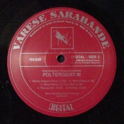 Poltergeist III Ścieżka dźwiękowa (Joe Renzetti) - wkład CD