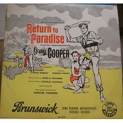 Return to Paradise Bande Originale (Dimitri Tiomkin) - Pochettes de CD