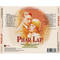 Phar Lap Soundtrack (Bruce Rowland) - CD Back cover