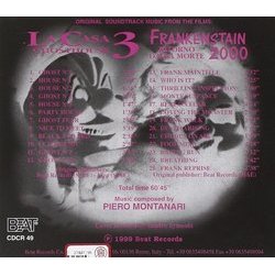 La Casa 3 - Ghosthouse / Frankenstein 2000 Ścieżka dźwiękowa (Piero Montanari) - Tylna strona okladki plyty CD