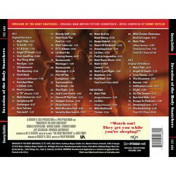 Invasion of the Body Snatchers Soundtrack (Denny Zeitlin) - CD Back cover