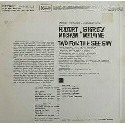 Two For The See Saw Soundtrack (Andr Previn) - CD Back cover