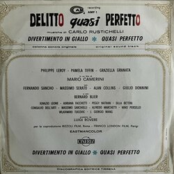 Delitto Quasi Perfetto サウンドトラック (Carlo Rustichelli) - CD裏表紙