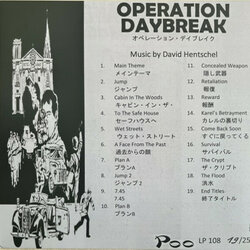 Operation Daybreak Bande Originale (David Hentschel) - CD Arrière