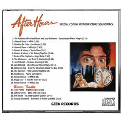 After Hours Soundtrack (Various Artists, Howard Shore) - CD Back cover