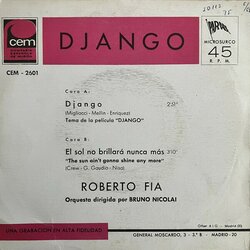 Django Ścieżka dźwiękowa (Luis Bacalov) - Tylna strona okladki plyty CD