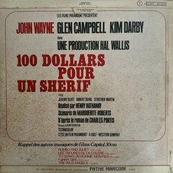 100 dollars pour un shrif サウンドトラック (Elmer Bernstein) - CD裏表紙