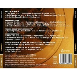 Runaway: The Early Works Of David Shire Ścieżka dźwiękowa (David Shire) - Tylna strona okladki plyty CD