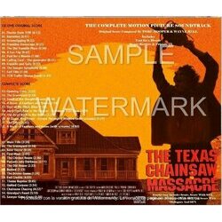 The Texas Chainsaw Massacre Soundtrack (Wayne Bell, Tobe Hooper) - CD Back cover