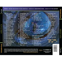 Species サウンドトラック (Christopher Young) - CD裏表紙
