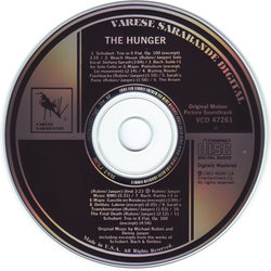 The Hunger Soundtrack (Various Artists, Denny Jaeger, Michel Rubini) - cd-cartula