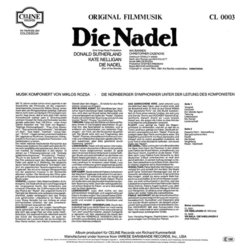 Die Nadel サウンドトラック (Mikls Rzsa) - CD裏表紙