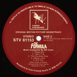 The Formula Colonna sonora (Bill Conti) - cd-inlay