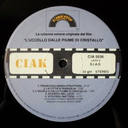 L'Uccello Dalle Piume Di Cristallo 声带 (Ennio Morricone) - CD-镶嵌
