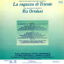 La Ragazza di Trieste Soundtrack (Riz Ortolani) - CD Back cover