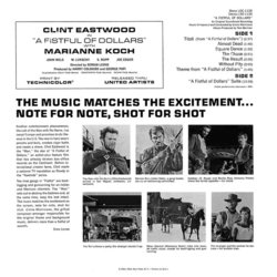 A Fistful of Dollars Ścieżka dźwiękowa (Ennio Morricone) - Tylna strona okladki plyty CD