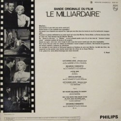 Le Milliardaire サウンドトラック (Earle Hagen, Cyril Mockridge, Marilyn Monroe, Yves Montand, Lionel Newman, Frankie Vaughan) - CD裏表紙