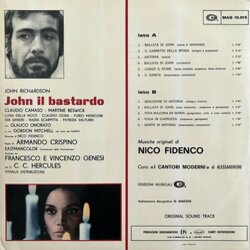 John il Bastardo Soundtrack (Nico Fidenco) - CD Back cover