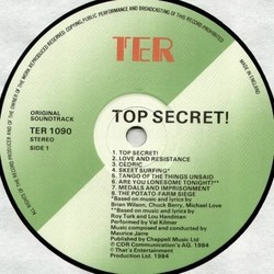 Top Secret! Colonna sonora (Maurice Jarre) - cd-inlay