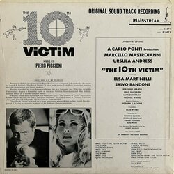 The 10th Victim Soundtrack (Piero Piccioni) - CD Back cover