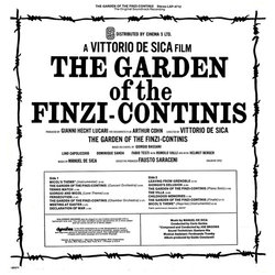 The Garden of the Finzi-Continis Soundtrack (Manuel De Sica) - CD Back cover