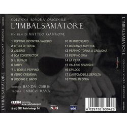 L'Imbalsamatore Ścieżka dźwiękowa (Banda Osiris) - Tylna strona okladki plyty CD
