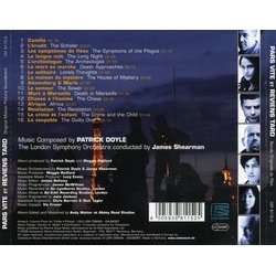 Pars Vite et Reviens Tard サウンドトラック (Patrick Doyle) - CD裏表紙