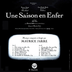 Une Saison en Enfer Colonna sonora (Maurice Jarre) - Copertina posteriore CD